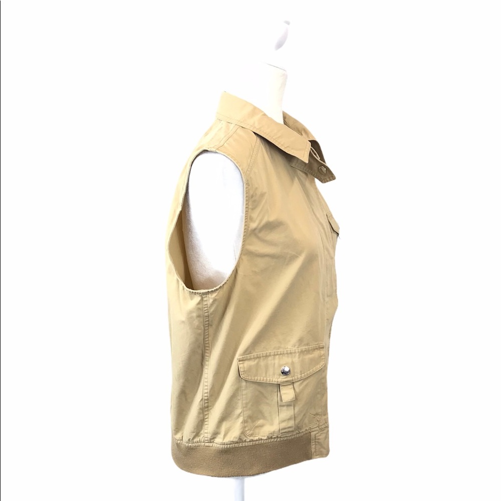 American Living Tan Multi-Pocket‎ Vest Full Zip - Picture 6 of 8